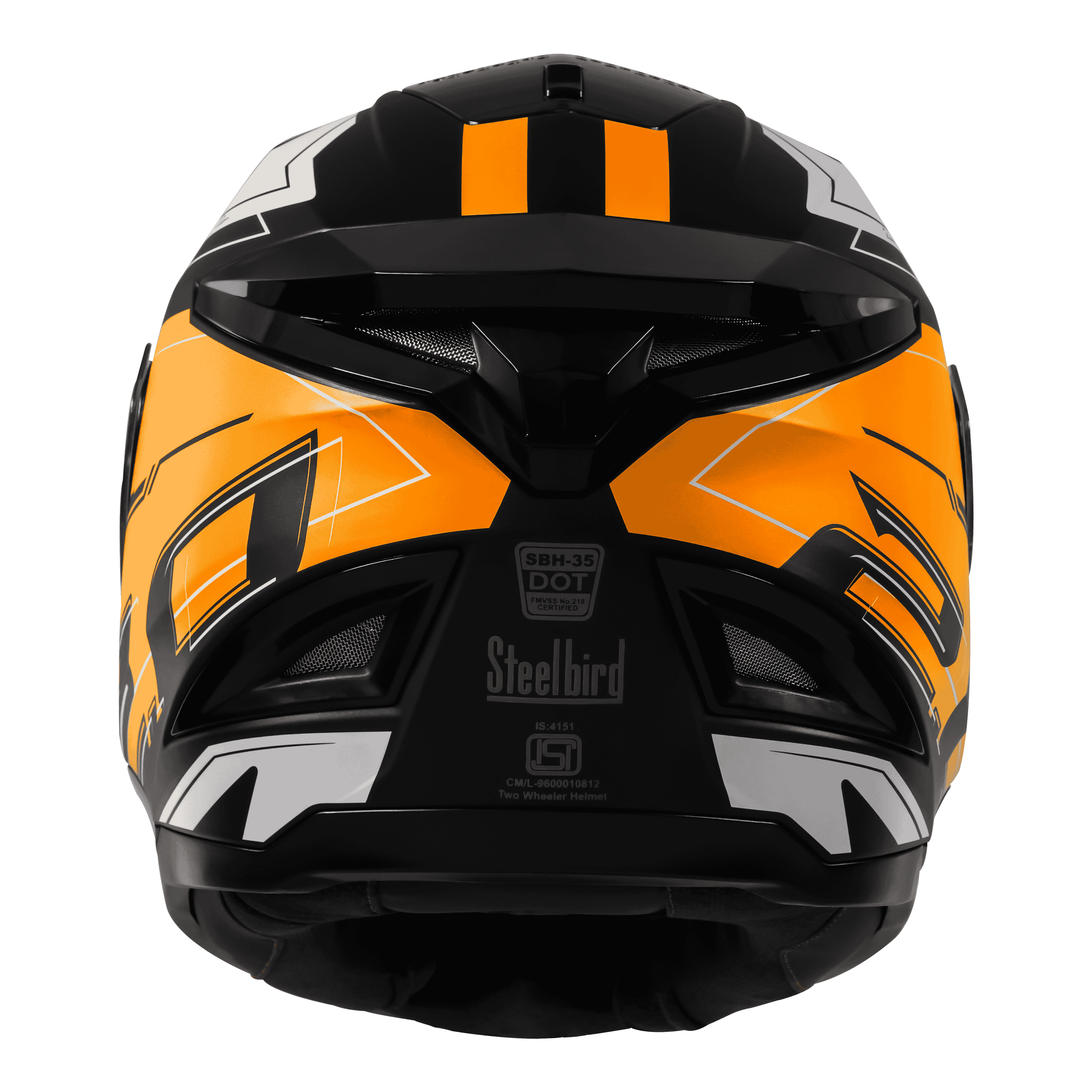 SBH-35 DOT ROBOT 2.0 REBORN MAT BLACK WITH ORANGE